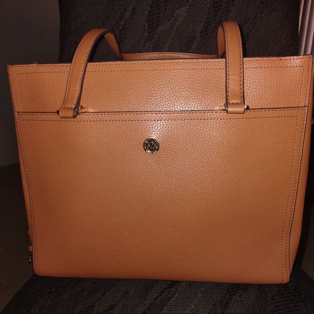 Michael Kors Tan Saffiano 3 In 1 Leather Tote